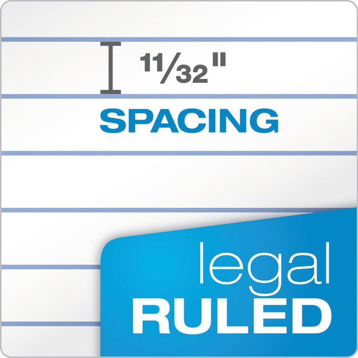 "The Legal Pad" Plus Ruled Perforated Pads with 40 pt. Back, Wide/Legal Rule, 50 White 8.5 x 14 Sheets, Dozen