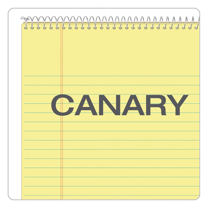 Docket Ruled Wirebound Pad with Cover, Wide/Legal Rule, Blue Cover, 70 Canary-Yellow 8.5 x 11.75 Sheets