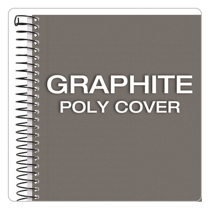 Color Notebooks, 1 Subject, Narrow Rule, Graphite Cover, 8.5 x 5.5, 100 White Sheets