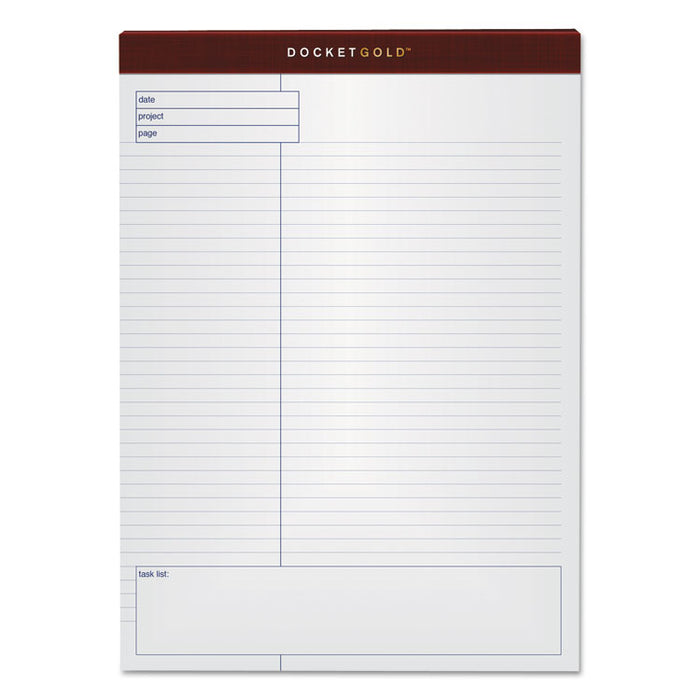 Docket Gold Planning Pads, Project-Management Format, Quadrille Rule (4 sq/in), 40 White 8.5 x 11.75 Sheets, 4/Pack