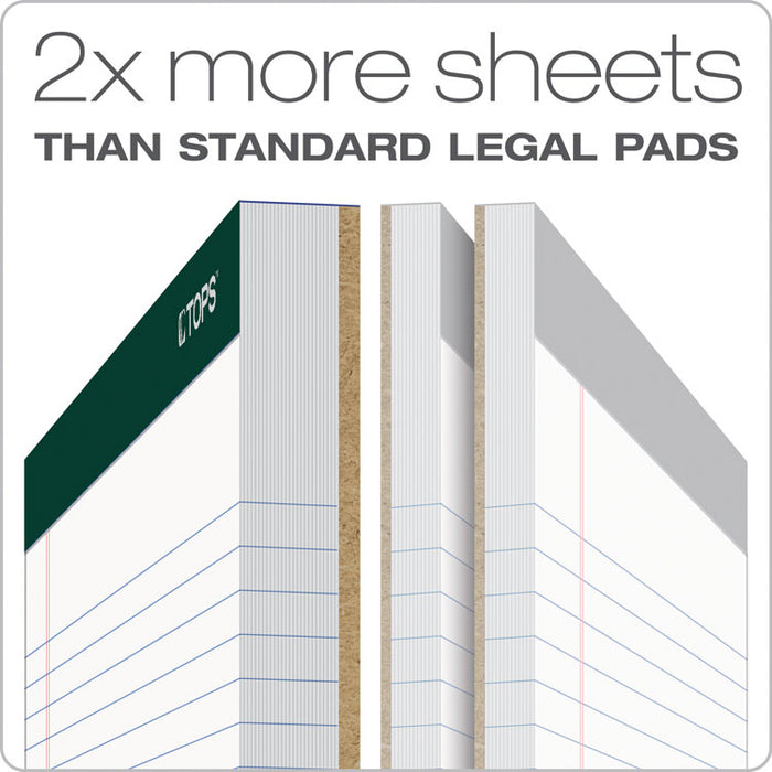 Double Docket Ruled Pads, Narrow Rule, 100 White 8.5 x 11.75 Sheets, 4/Pack