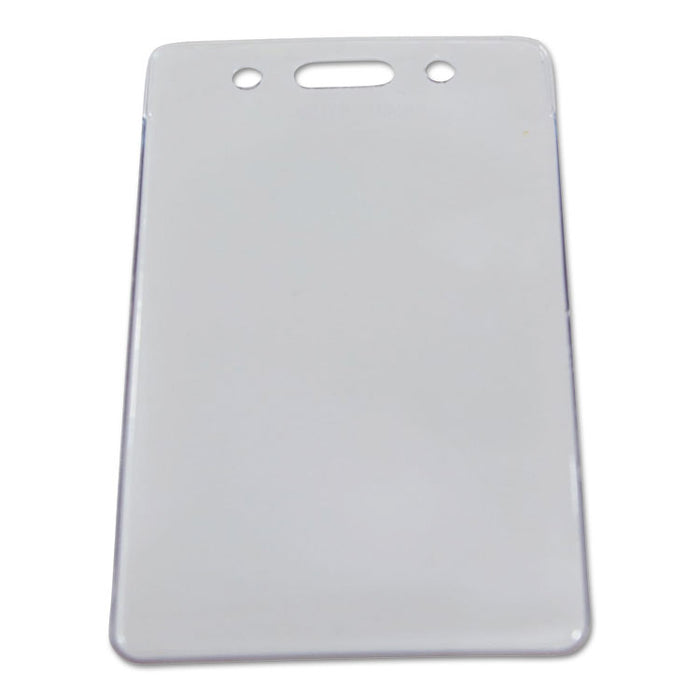 Sicurix Proximity Badge Holder, Vertical, 2 1/2w x 4 1/2h, Clear, 50/Pack