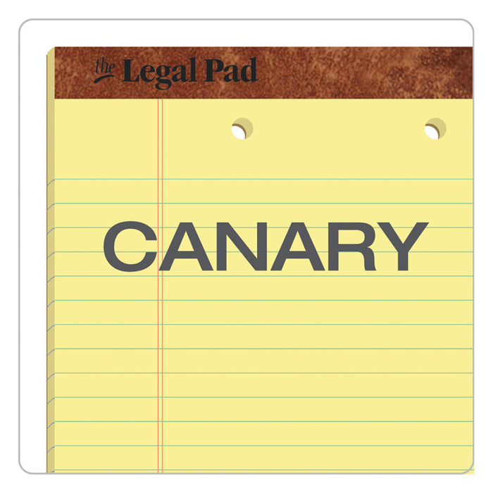 "The Legal Pad" Ruled Perforated Pads, Wide/Legal Rule, 50 Canary-Yellow 8.5 x 11.75 Sheets, Dozen
