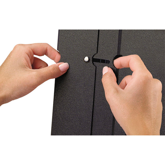 Spiral Poly Expanding File, 4" Expansion, 13 Sections, Cord/Hook Closure, 1/6-Cut Tabs, Letter Size, Smoke