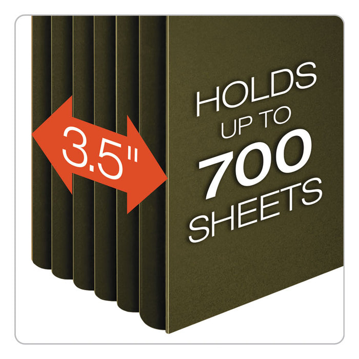 SureHook Hanging Pocket File, Letter Size, 1/5-Cut Tab, Standard Green, 4/Pack