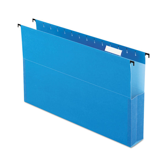 SureHook Reinforced Extra-Capacity Hanging Box File, Legal Size, 1/5-Cut Tab, Blue, 25/Box