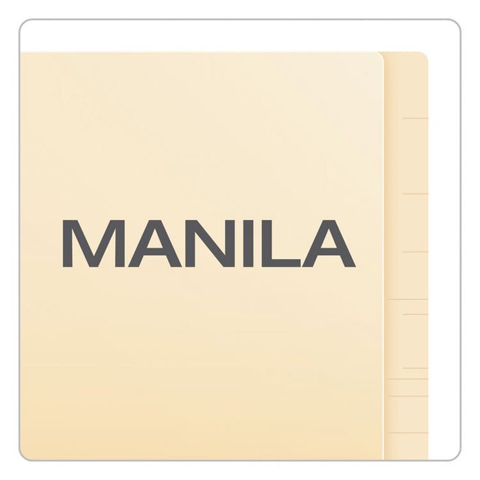 Manila End Tab Expansion Folders with One Fastener, 11-pt., 2-Ply Straight Tabs, Letter Size, 50/Box