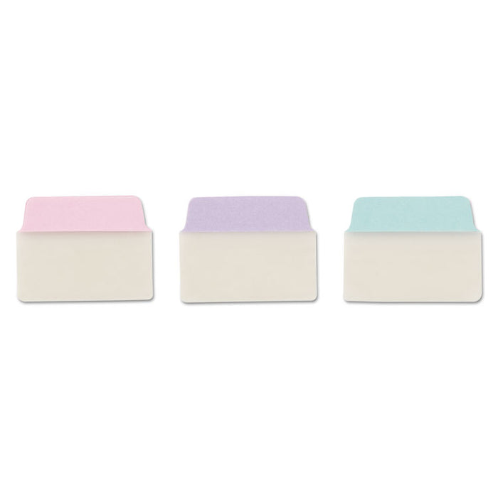 Ultra Tabs Repositionable Tabs, Standard: 2" x 1.5", 1/5-Cut, Assorted Pastel Colors, 24/Pack