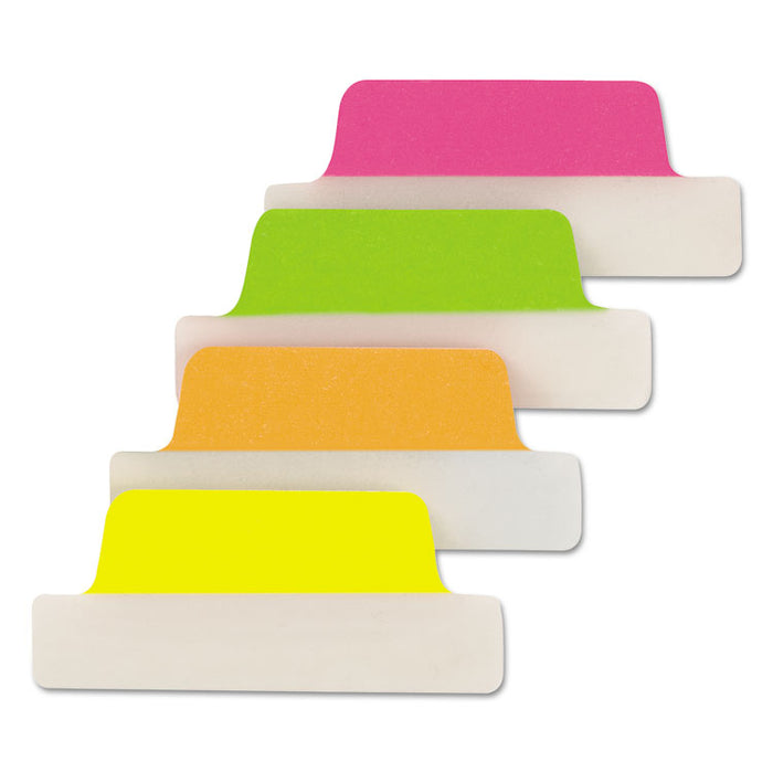 Ultra Tabs Repositionable Tabs, Margin Tabs: 2.5" x 1", 1/5-Cut, Assorted Neon Colors, 24/Pack