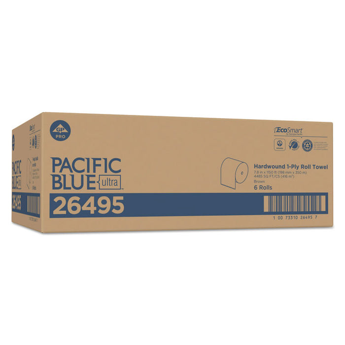 Pacific Blue Ultra Paper Towels, Natural, 7.87 x 1150 ft, 6 Roll/Carton