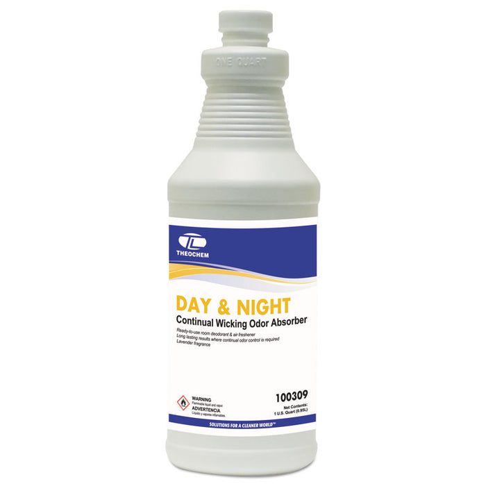 Day & Night Wicking Odor Absorber, 32 oz Bottle, Lavender, 12/Carton