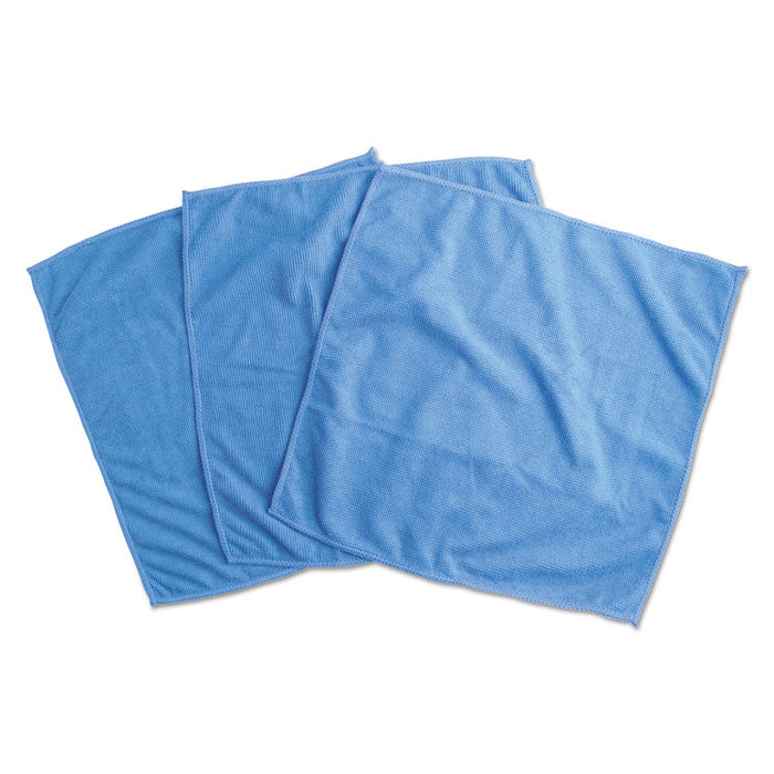 Microfiber Cleaning Cloth, 12 x 12, Blue, 3/Pack