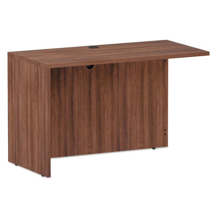 Alera Valencia Series Reversible Return/Bridge Shell, 47.25w x 23.63d x 29.5h, Modern Walnut