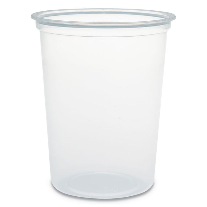 Microgourmet Plastic Deli Container, 32 oz, Clear, 500/CT