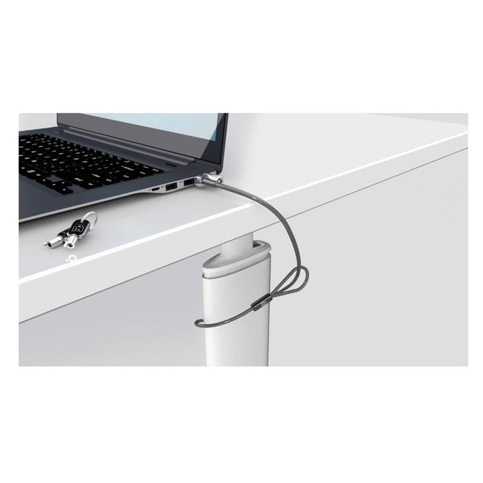MicroSaver 2.0 Keyed Laptop Lock, 6ft Steel Cable, Silver, Two Keys
