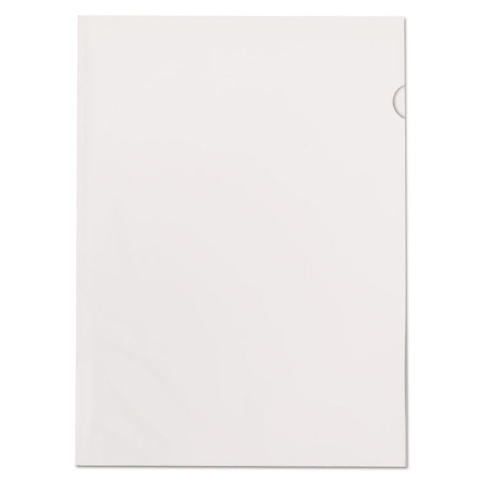 Poly Color Transparent File Jackets, Letter Size, Clear, 50/Box