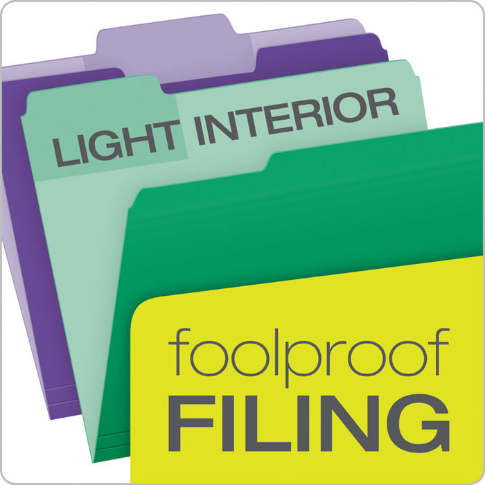 File Folders with Erasable Tabs, 1/3-Cut Tabs, Letter Size, Assorted, 30/Pack