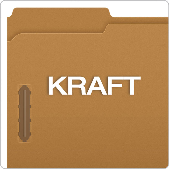 Kraft Folders with Two Fasteners, 1/3-Cut Tabs, Legal Size, Kraft, 50/Box