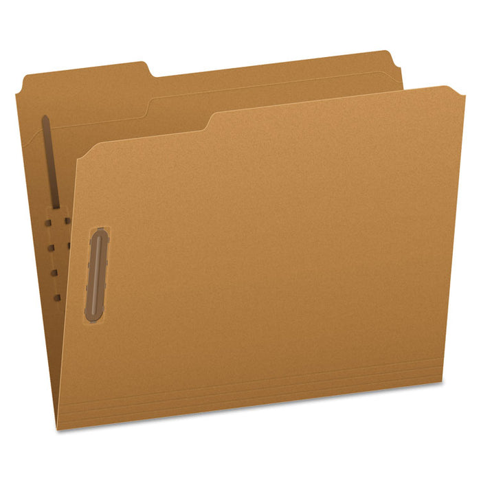 Kraft Fastener Folders, 1/3-Cut Tabs: Assorted, 2 Fasteners, Letter Size, Kraft Exterior, 50/Box