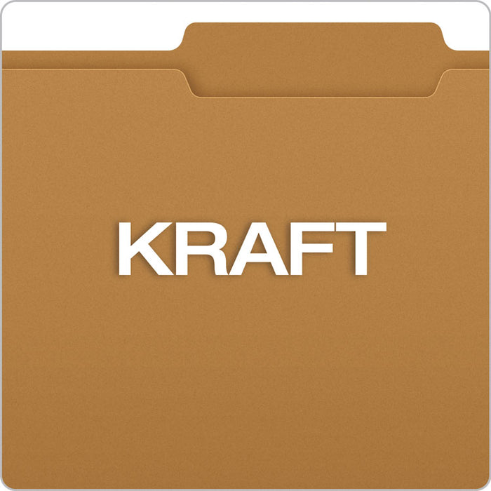 Kraft Fastener Folders, 2/5-Cut Tabs: Right of Center, 2 Fasteners, Letter Size, Kraft Exterior, 50/Box