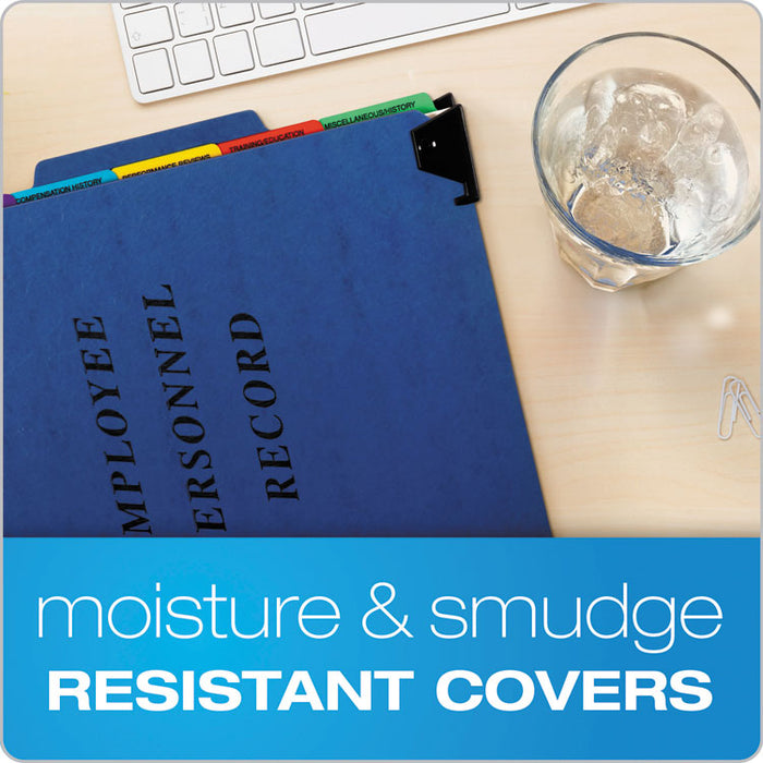 Hanging Style Personnel Folders, 1/3-Cut Tabs, Center Position, Letter Size, Blue