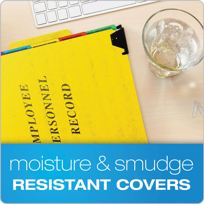 Hanging Style Personnel Folders, 1/3-Cut Tabs, Center Position, Letter Size, Yellow