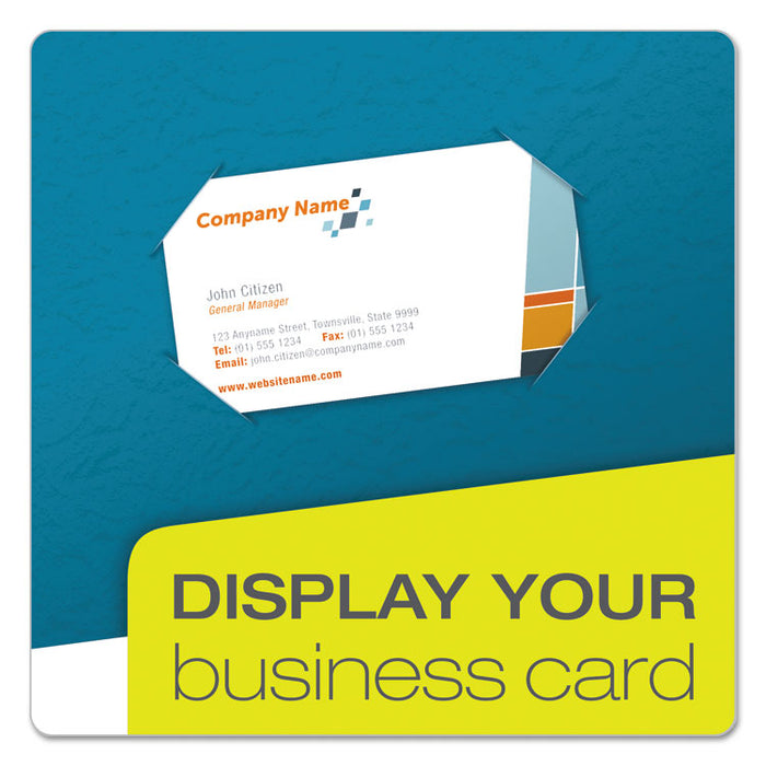 Twin-Pocket Folders with 3 Fasteners, Letter, 1/2" Capacity, Light Blue, 25/Box