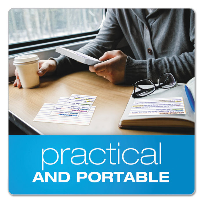 Ruled Mini Index Cards, 3 x 2 1/2, White, 200/Pack