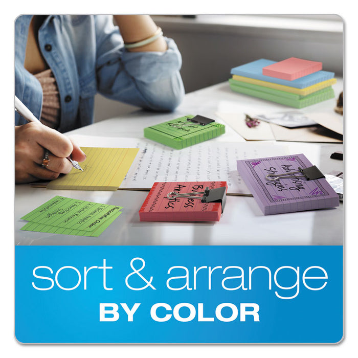 Ruled Mini Index Cards, 3 x 2 1/2, Assorted, 200/Pack