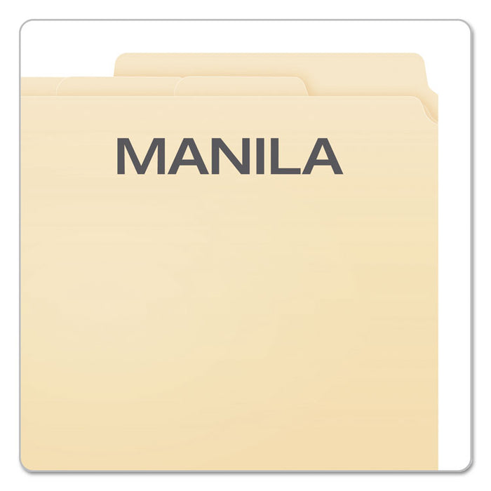 Divide It Up File Folders, 1/2-Cut Tabs, Letter Size, Manila, 24/Pack