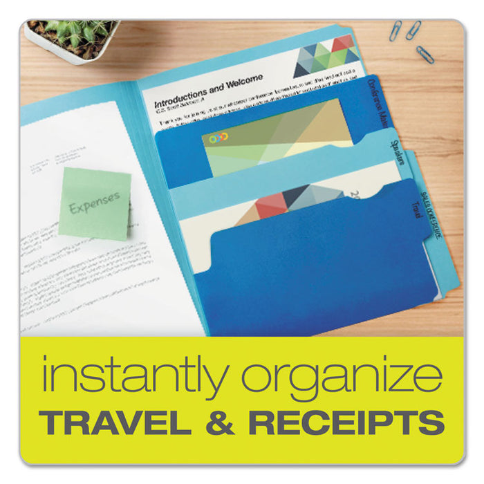 Divide It Up File Folders, 1/2-Cut Tabs, Letter Size, Assorted, 24/Pack