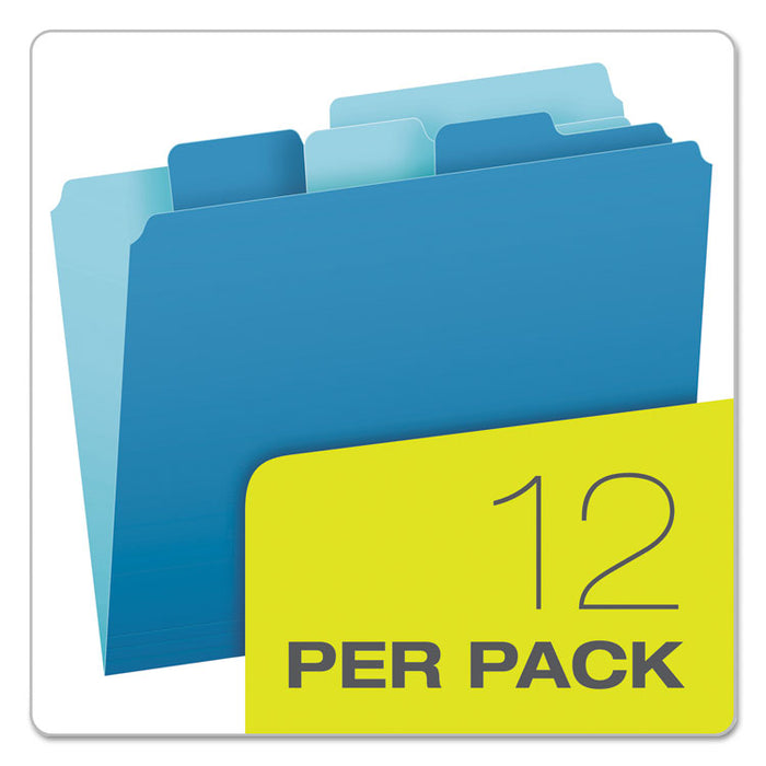 Divide It Up File Folders, 1/2-Cut Tabs, Letter Size, Assorted, 12/Pack