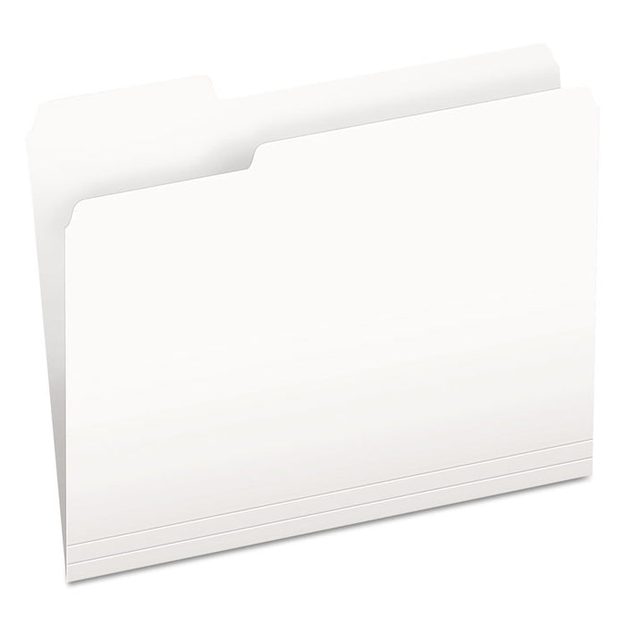 Colored File Folders, 1/3-Cut Tabs: Assorted, Letter Size, White, 100/Box