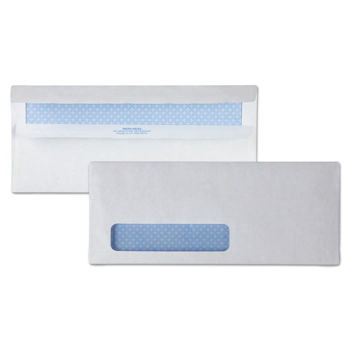 Redi-Seal Security-Tint Envelope, Address Window, #10, Commercial Flap, Redi-Seal Closure, 4.13 x 9.5, White, 500/Box