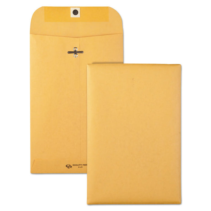 Clasp Envelope, #55, Cheese Blade Flap, Clasp/Gummed Closure, 6 x 9, Brown Kraft, 100/Box