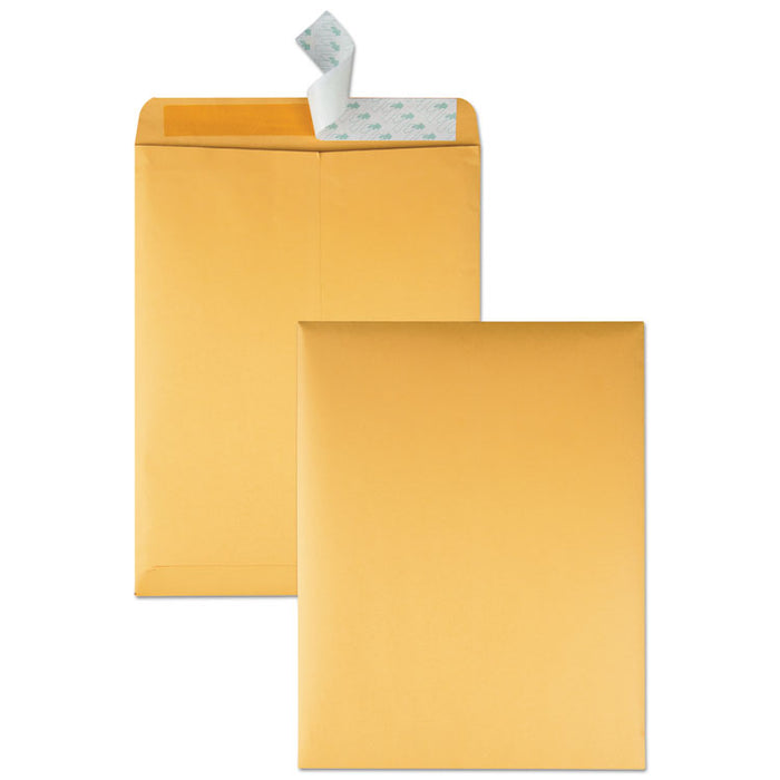Redi-Strip Catalog Envelope, #13 1/2, Cheese Blade Flap, Redi-Strip Adhesive Closure, 10 x 13, Brown Kraft, 100/Box