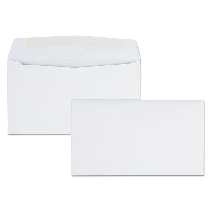 Business Envelope, #6 3/4, Commercial Flap, Side Seam, Gummed Closure, 24 lb Bond Weight Paper, 3.63 x 6.5, White, 500/Box