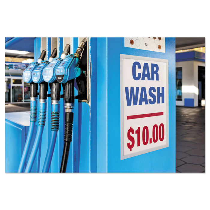 DURAFRAME Sign Holder, 11" x 17", Silver, 2/PK