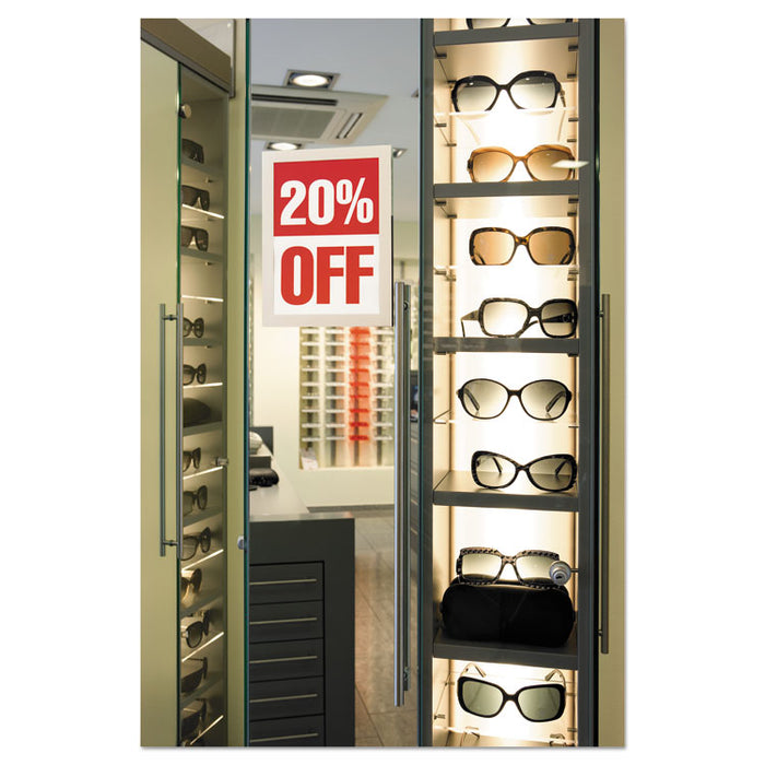 DURAFRAME Sign Holder, 5 1/2" x 8 1/2", Silver, 2/PK