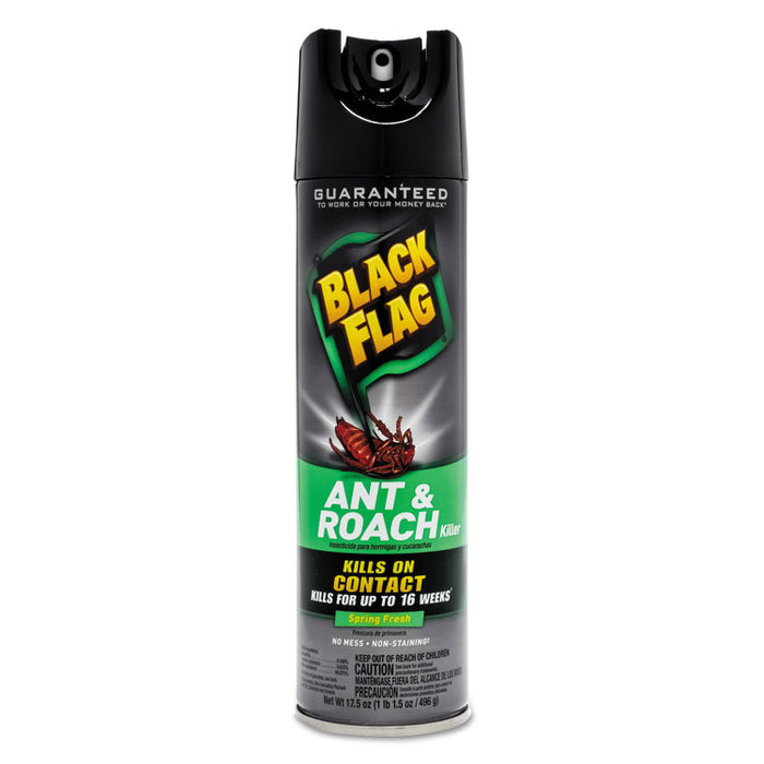 Black Flag Ant & Roach Killer, 17.5 oz, Aerosol, 12/Carton