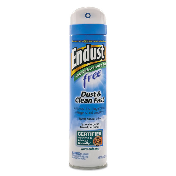 Endust Free Hypo-Allergenic Dusting and Cleaning Spray, 10 oz Aerosol, 6/CT