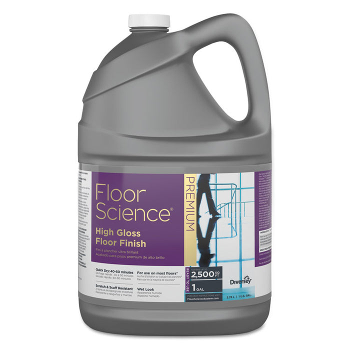 Floor Science Premium High Gloss Floor Finish, Clear Scent, 1 gal Container