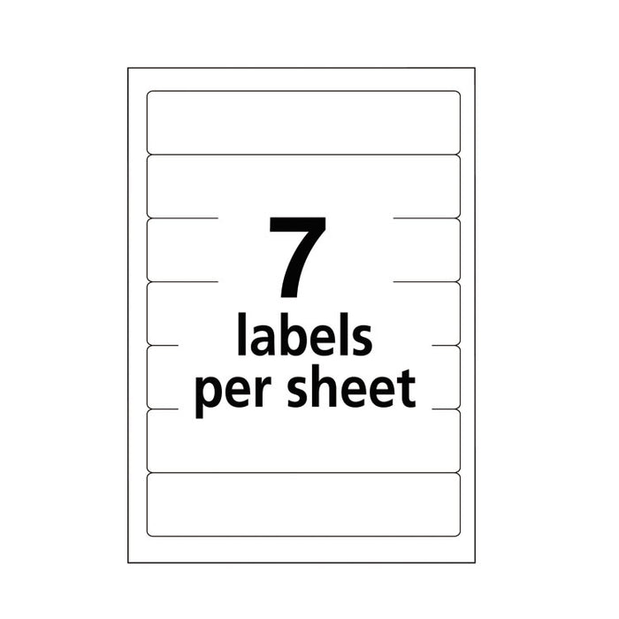 Printable 4" x 6" - Permanent File Folder Labels, 0.69 x 3.44, White, 7/Sheet, 36 Sheets/Pack