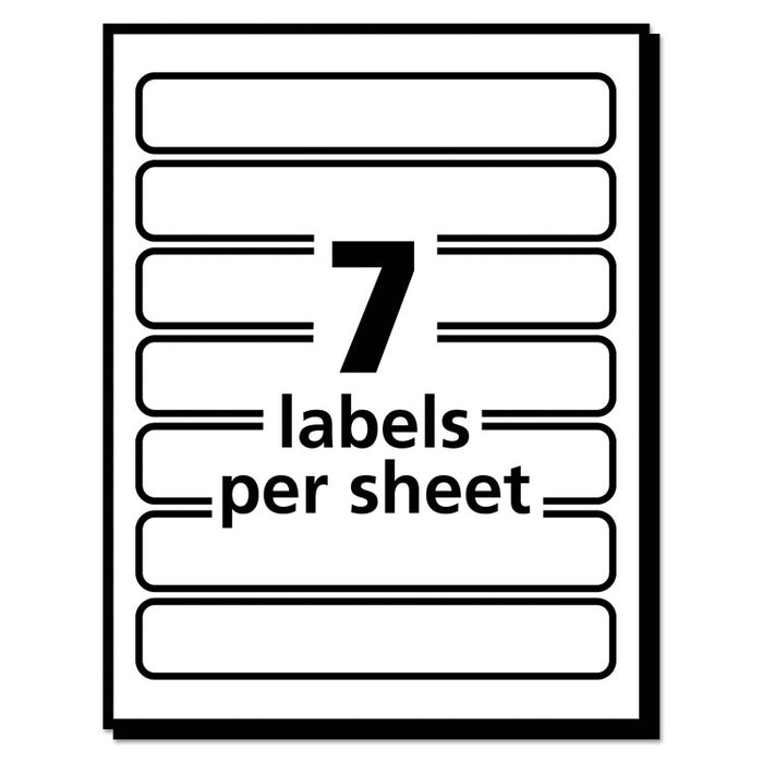Removable File Folder Labels with Sure Feed Technology, 0.66 x 3.44, White, 7/Sheet, 36 Sheets/Pack
