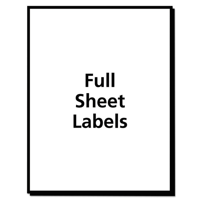 Copier Mailing Labels, Copiers, 8.5 x 11, White, 100/Box