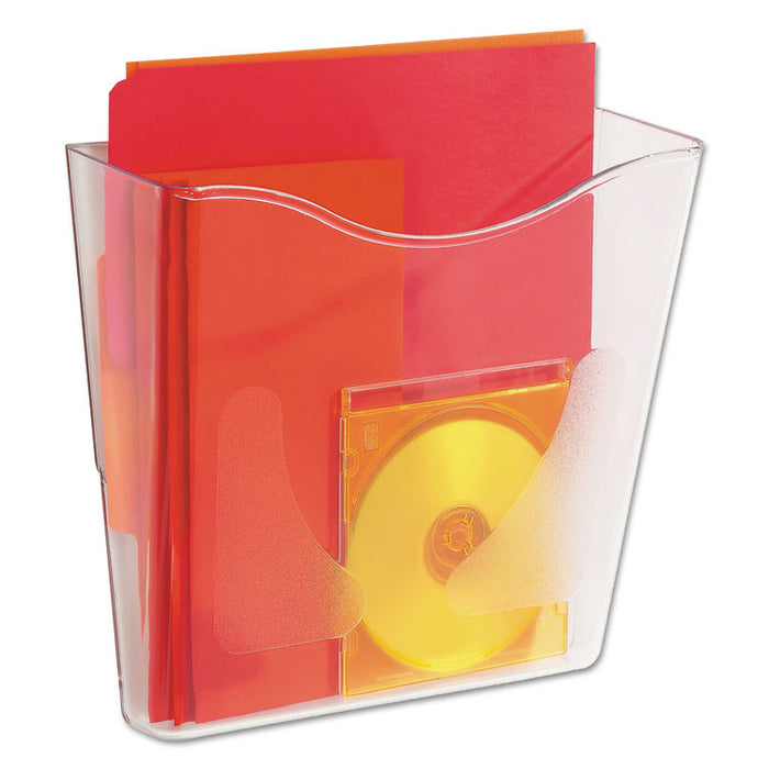 Euro-Style DocuPocket Portrait Wall File, A4/Letter/Magazine/Portfolio Size, 10.25" x 4" x 10", Clear
