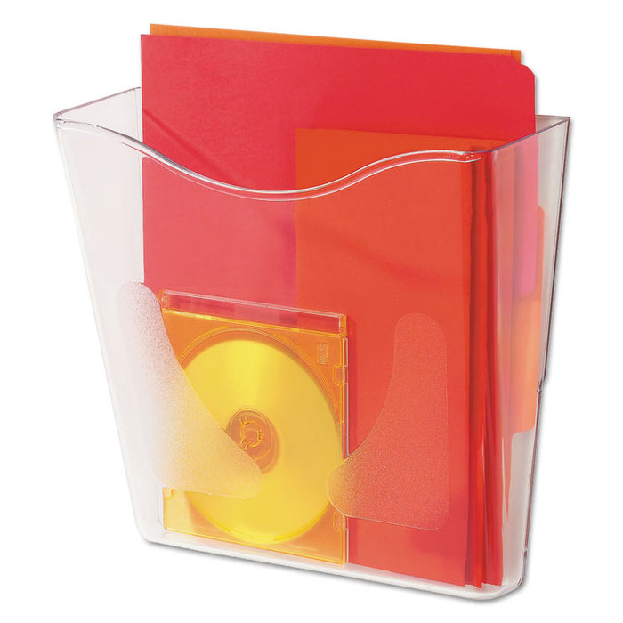 Euro-Style DocuPocket Portrait Wall File, A4/Letter/Magazine/Portfolio Size, 10.25" x 4" x 10", Clear