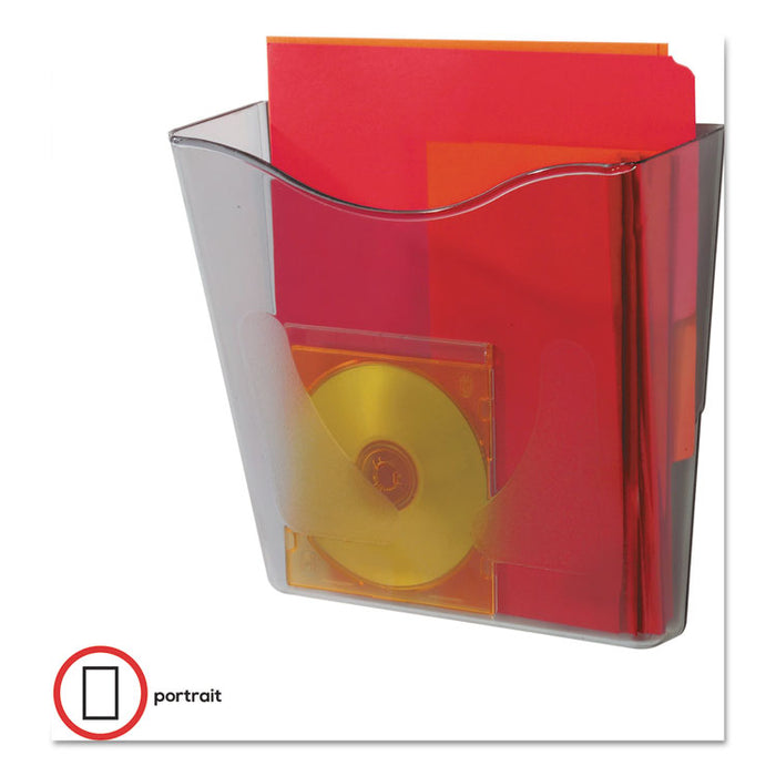 Euro-Style DocuPocket Portrait Wall File, A4/Letter/Magazines/Portfolio Size, 10.25" x 4" x 10", Smoke