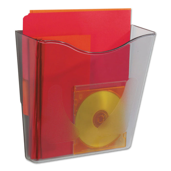 Euro-Style DocuPocket Portrait Wall File, A4/Letter/Magazines/Portfolio Size, 10.25" x 4" x 10", Smoke