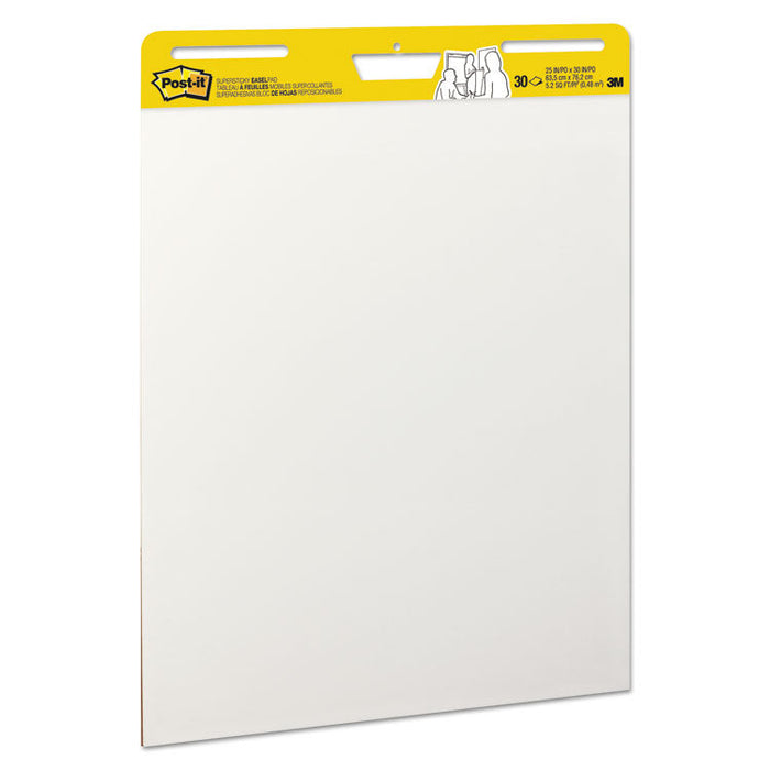 Vertical-Orientation Self-Stick Easel Pads, Unruled, 25 x 30, White, 30 Sheets, 2/Carton